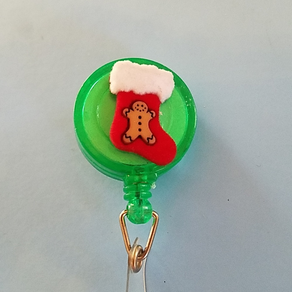 Christmas Retractable Name Badge Holder
